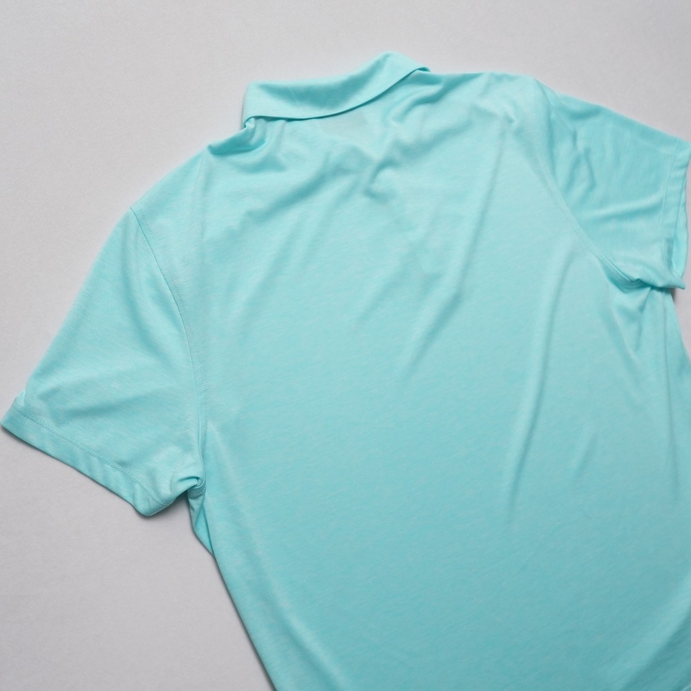 Alfani Polo Shirt Mens XL Blue Stretch Short Sleeve Space Dye Performance - Picture 9 of 10